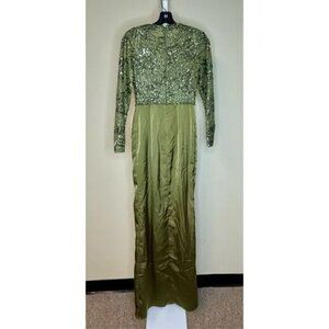 ✨ RARE SAMPLE – Mac Duggal Embellished High-Neck Gown | Olive Green | Style 2034